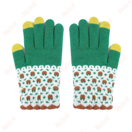 mint green fashion women glove